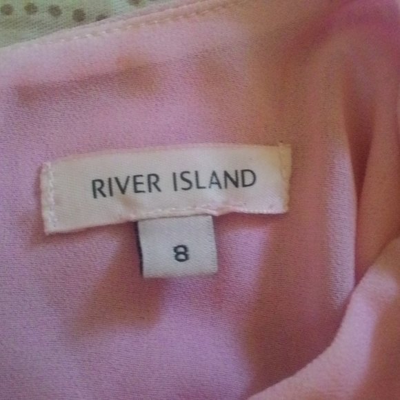 RIVER ISLAND Floaty Flare Top in Pale Pink - UK8 - Picture 6 of 7